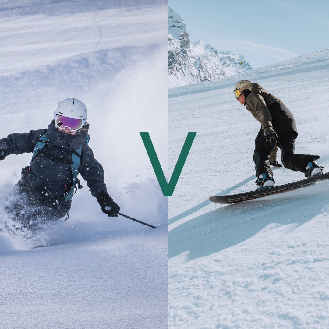 Skiing v snowboarding